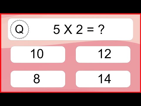 20 Multiplication Quiz Exercises for Kids