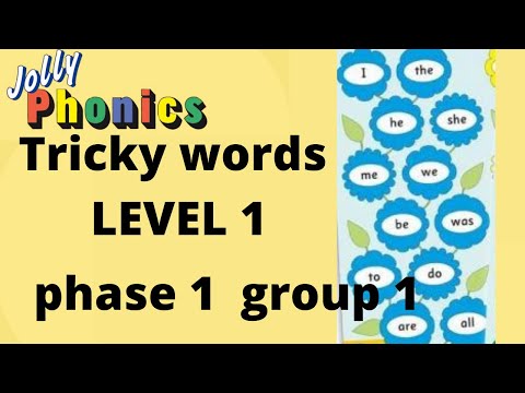 Jolly phonics tricky words Level 1 | Group 1 | satpin with worksheets