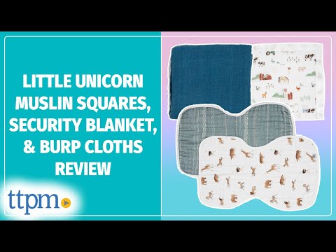 Little Unicorn Muslin Squares, Security Blanket, and Burp Cloths