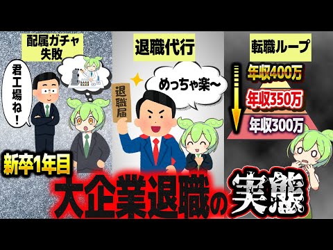 苦労して入った大企業をすぐ辞めるとどうなる【ずんだもん解説】