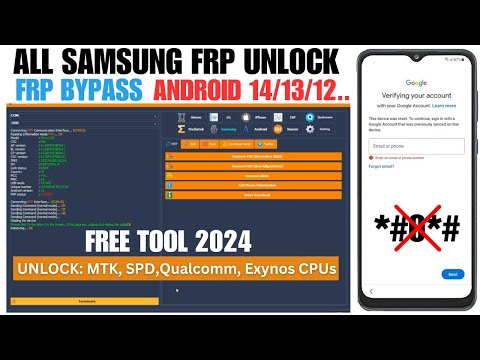 All Samsung FRP Bypass 2024, Samsung Google Lock Remove Android 14/13/12 |  FREE Tool 2024