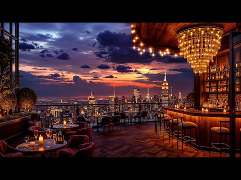 Rooftop Lounge ~ Ethereal Jazz Saxophone Music in Cozy Bar Ambience for Relax, Study, Sleep