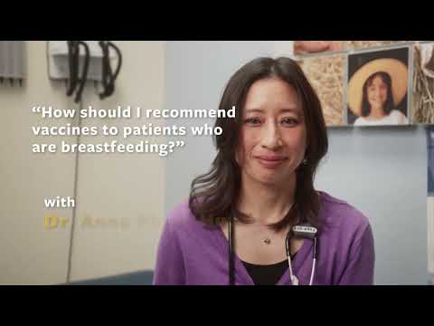 How to recommend vaccines for patients who are breastfeeding