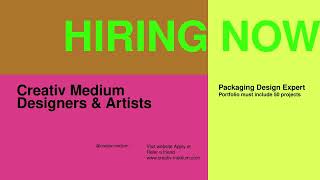 Creativ Medium : We are hiring designers, artists and technologists