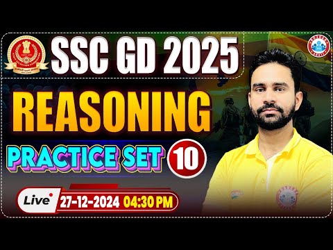 SSC GD 2025 | SSC GD Reasoning Practice Set 10 | Reasoning for SSC GD by Rahul Sir