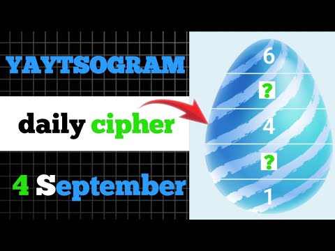 yaytsogram cipher | 4 Sep Cipher | yaytsogram daily cipher | yaytsogram code #yaytsogram #code