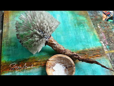 Incredible Painting Hack: Use a Huge Handmade Brush - Unusual TOOL - ART DIY Tutorial