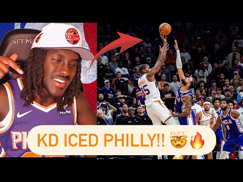 KD CALLED GAME!! 76er's At Suns Highlights Reaction