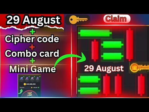 Hamster Kombat mini game 29 August / puzzle game / Puzzle game Solved / cipher codes | #livefeed #yt