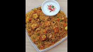 Easy Paneer Pulao Recipe In Step By Step Process😍 #easyrecipes #trending #pulao