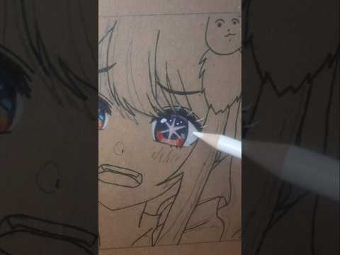 Oshi no Ko Draw Hoshino Ai Chan Eyes #shorts #oshinoko #hoshinoai #animedrawing #anime #animegirl