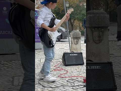 ZZ Top - Sharp Dressed Man #8yearsold #guitar #busking #zztop #manifestation #practice #style #music