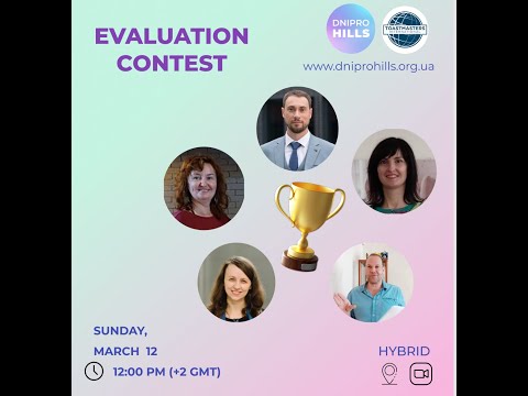 Evaluation Contest at Dnipro Hills Toastmasters Club (March 12, 2023)