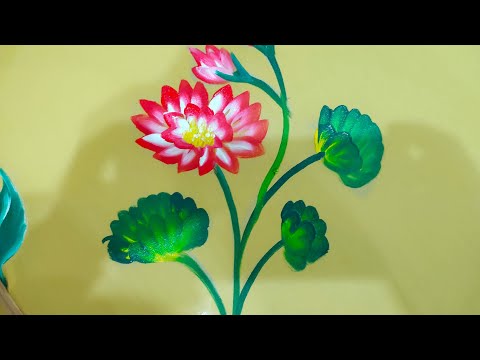 fabric hand painting design #trending #fabricpaint #in easy way#in detail#designpatialasuitdesign