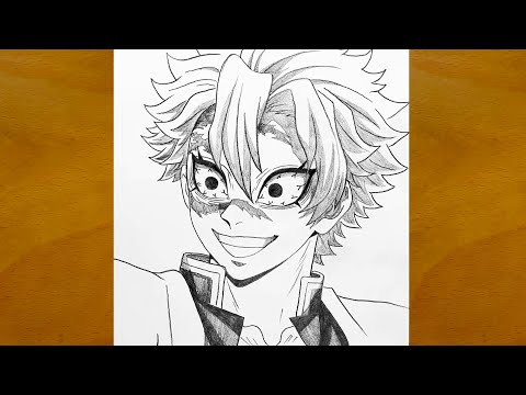 How to Draw Sanemi Shinazugawa from Demon Slayer || Step-by-Step Anime Sketch || Easy Pencil Art