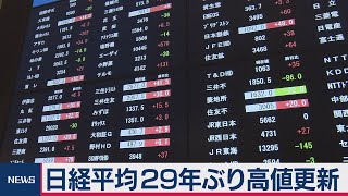 日経平均29年ぶりの高値（2020年11月6日）