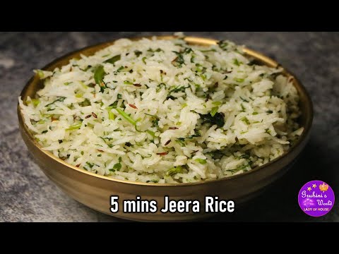 5 mins - Jeera rice - For Your Quick Morning Lunch Box