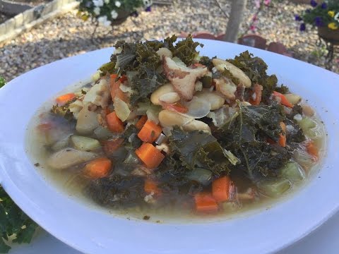 Fresh Kale Soup With Bacon & Butter Beans-Comfort Food Recipes-Restaurant Style