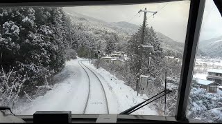 【4K前面展望】雪景色の特急ひだ3号　名古屋→富山