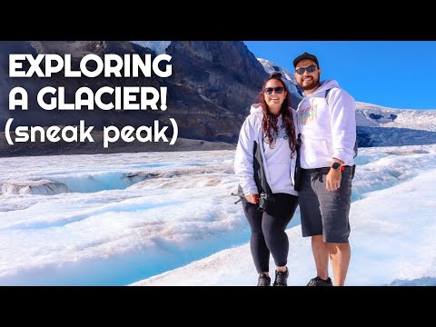 Exploring a GLACIER! | Columbia Icefields Athabasca Glacier | Jasper National Park | #Shorts