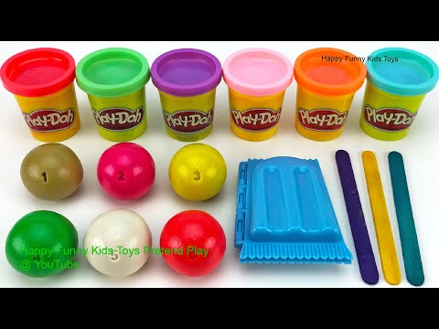 Learn Colors and Making Ice Cream Popsicle with Play Doh | Surprise Toys