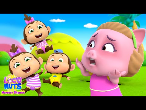 Five Little Monkeys - Learn To Count, Nursery Rhyme And Kids Song