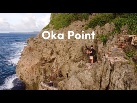 4K | Fishing on a beautiful day at Oka Point, Guam | DJI Air 2S