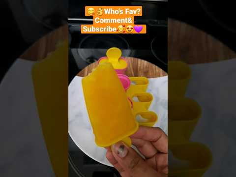 Orange Popsicle😍😋 |Orange-Ice| #shorts #ytshorts #popsicle #ice #viral #trending #sowmikitchen123