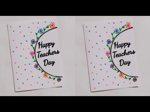 gift for teachers/handmade greeting card for teacher/white paper & sketch pen used card making