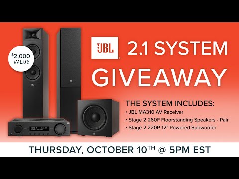 JBL 2.1 System Giveaway: MA310 AVR + Stage 2 Speakers