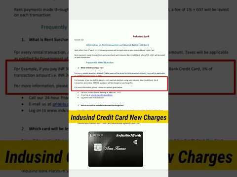 Indusind Bank Credit Card New Bad Update 😰 #shorts #indusind #creditcard