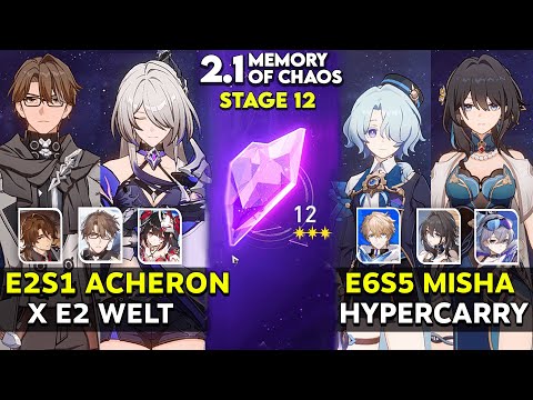 E2 Acheron x E2 Welt & E6 Misha Hypercarry | MOC 12 v2.1 | Honkai Star Rail.