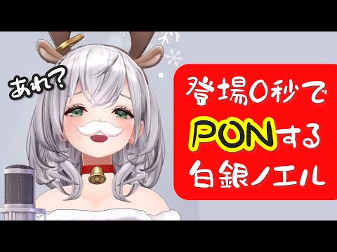 クリスマスに登場0秒でPONする奇跡を起こす白銀ノエル【ホロライブ/切り抜き】