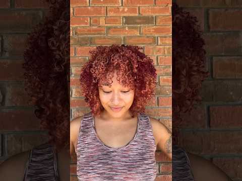 Dimensional red hair transformation #curlyhaircare #coloredhair #redhair #fallhaircolor