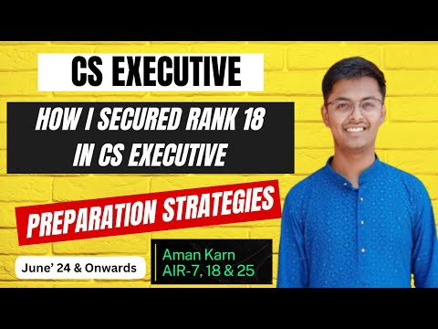 CS Executive June 2024 | Preparation Strategies | Learn with Aman #icsi #cs #csexecutive #rank #2024