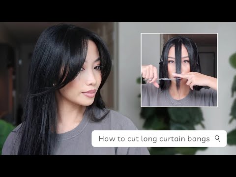 How To Cut Long Curtain Bangs At Home