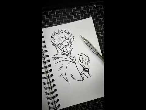 Drawing Ryomen Sukuna #shorts - Jujutsu Kaisan