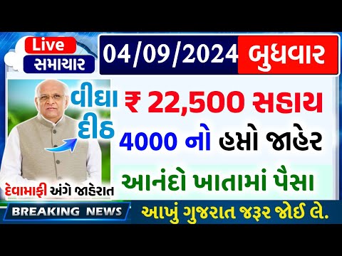 આજના તાજા સમાચાર/ આજે:દેવામાંફ,ફેંસલો,ભેટ,2000 હપ્તો,ખેડૂતો:6લાખ, રેશન,ચૂંટણી ભેટ / khedut samachar