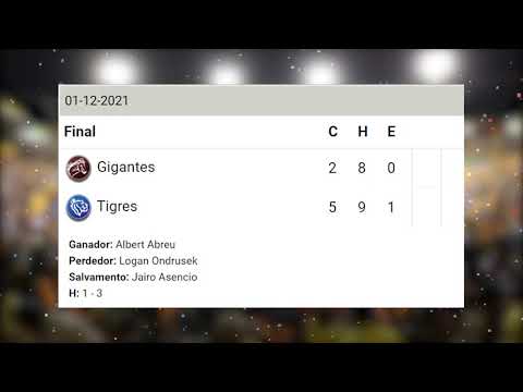 Resultados Beisbol invernal RD 01-12-2021