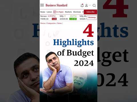 4️⃣ Highlights of Budget 2024 🏦 |What did Middle Class get? | Pankaj Dhingra