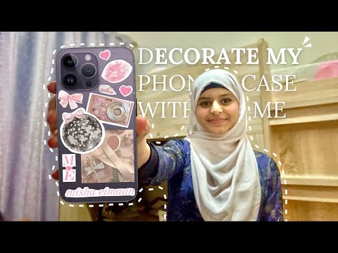 Decorating My Phone Case! | *AESTHETIC* | Eimaan Sisters