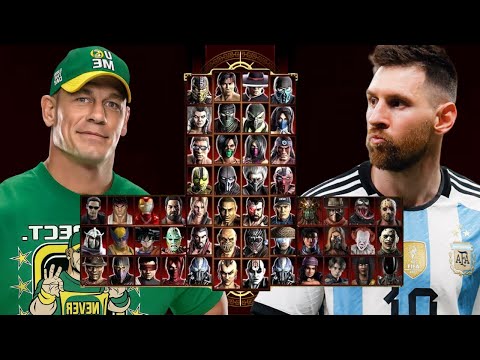 Mortal Kombat 9 - JOHN CENA WWE & LIONEL MESSI - Expert Tag Ladder - Gameplay @(1080p) - 60ᶠᵖˢ ✔