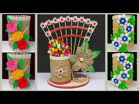 3 Multi-purpose Organizer DIY Ideas With Plastic Bottle and Jute Rope | Plastic Bottle Craft Ideas |