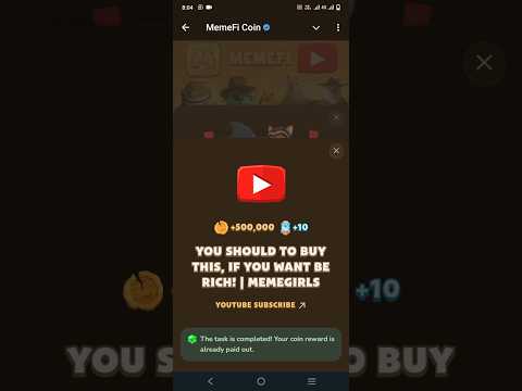 You should to buy this, if you want be rich! Memefi video code