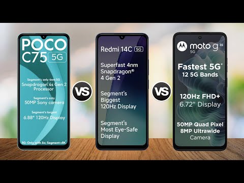 POCO C75 5G vs Redmi 14c 5G vs MOTO G35 5G