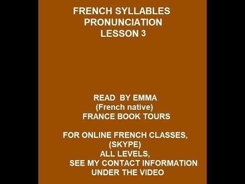 French pronunciation lesson 3