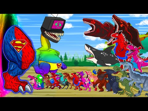 Spinosaurus TITANS are DINOSAURS Rescue TEAM Godzilla &KONG: WhoWillWin JURASSIC Skibidi Compilation