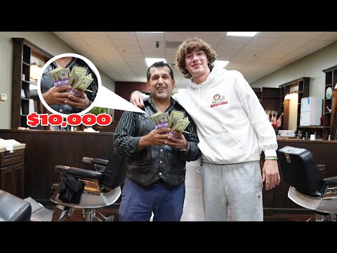 Surprising My Barber With $10,000!