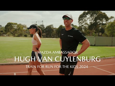 Hugh Van Cuylenburg Trains With Catriona Bisset For Run For The Kids 2024