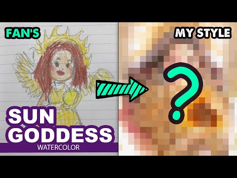 Drawing Sun Goddess l #3 Redraw fan’s painting l Tutorial drawing l Huta Chan